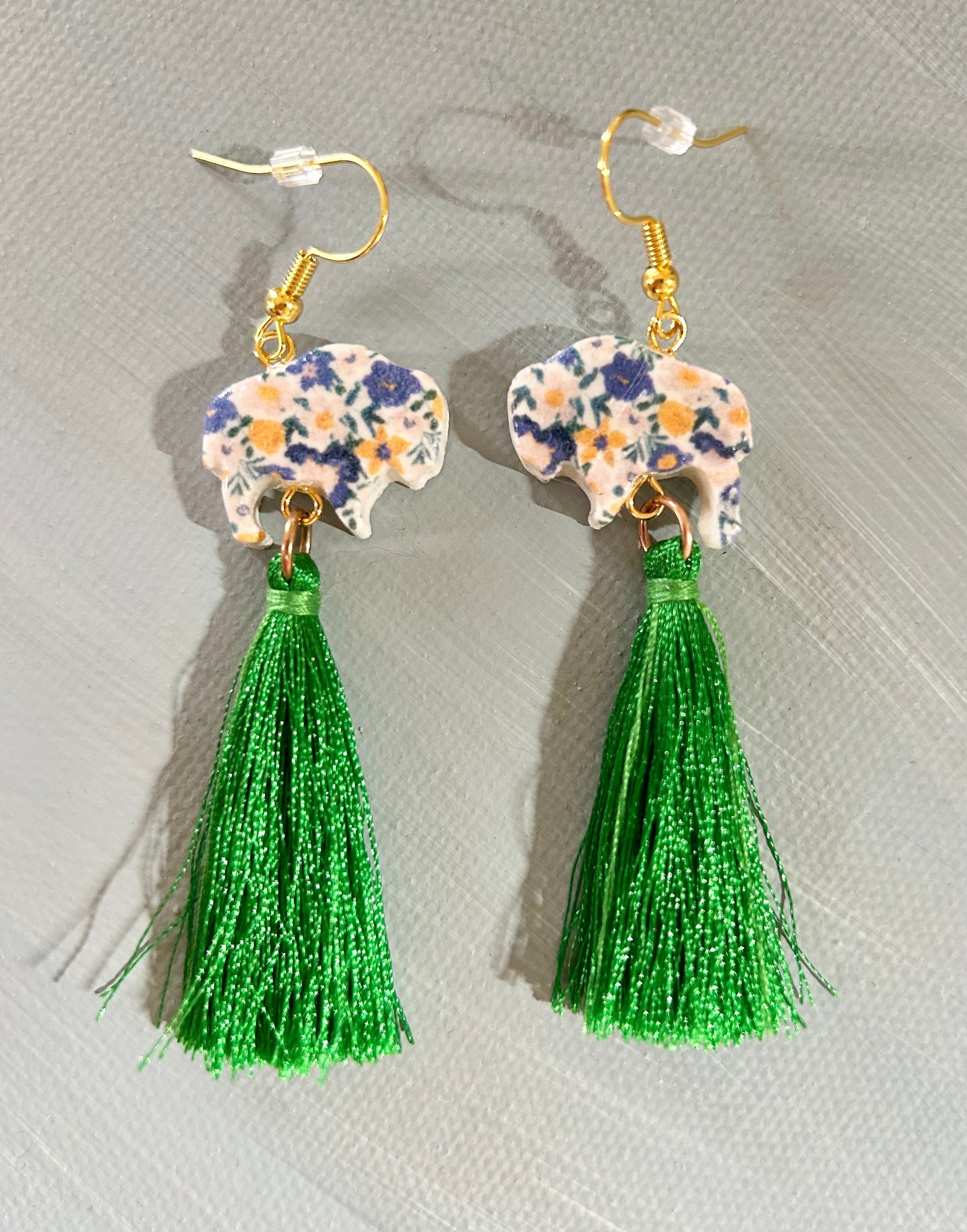 Buffalo Tassel Earrings