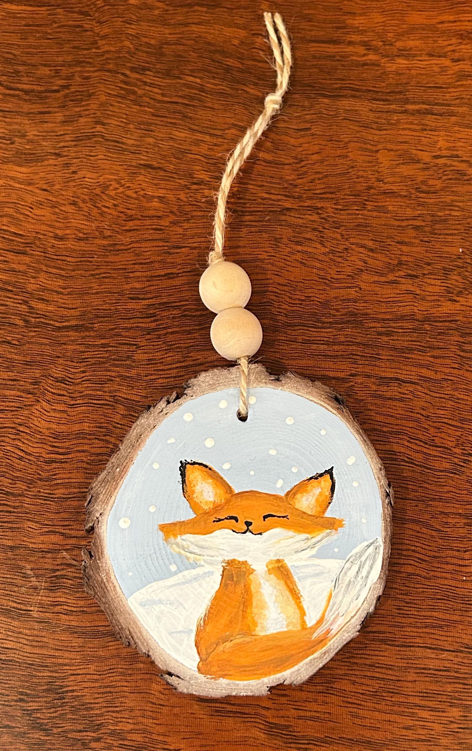 Hand-Painted Holiday Critter Ornaments – Fox, Polar Bear & Owl