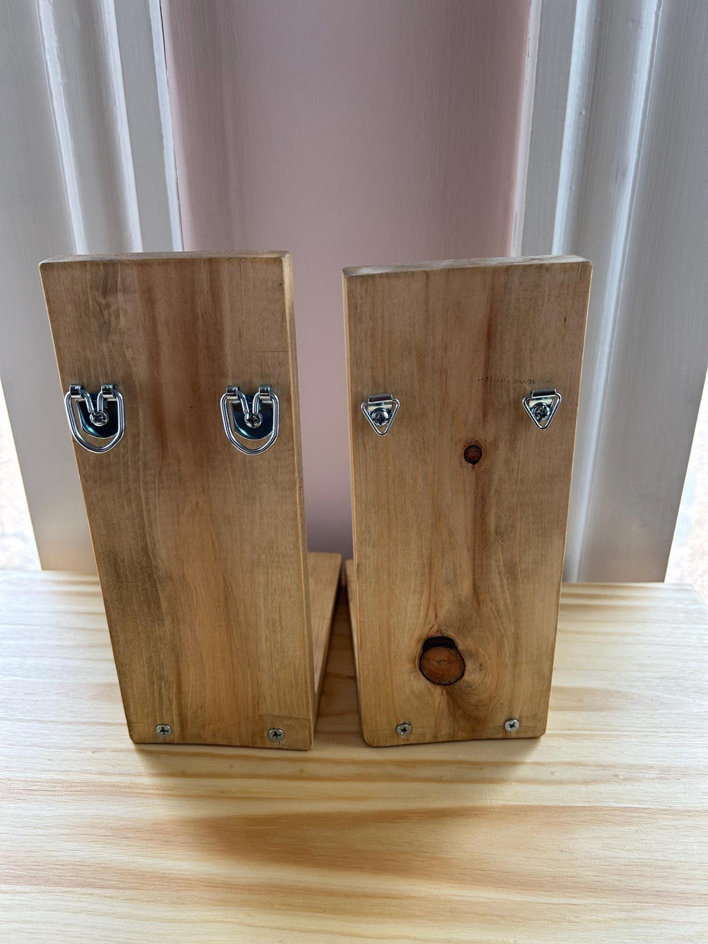 Boho Flower Decor – Handcrafted Pine Wood Shelf & Bud Vase Set