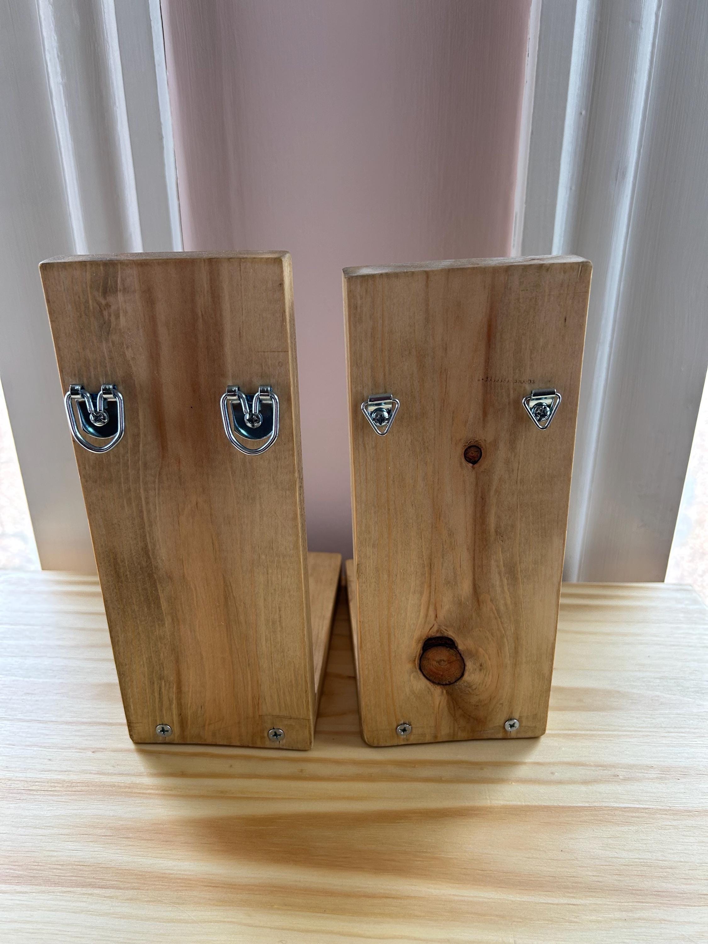 Boho Flower Decor – Handcrafted Pine Wood Shelf & Bud Vase Set