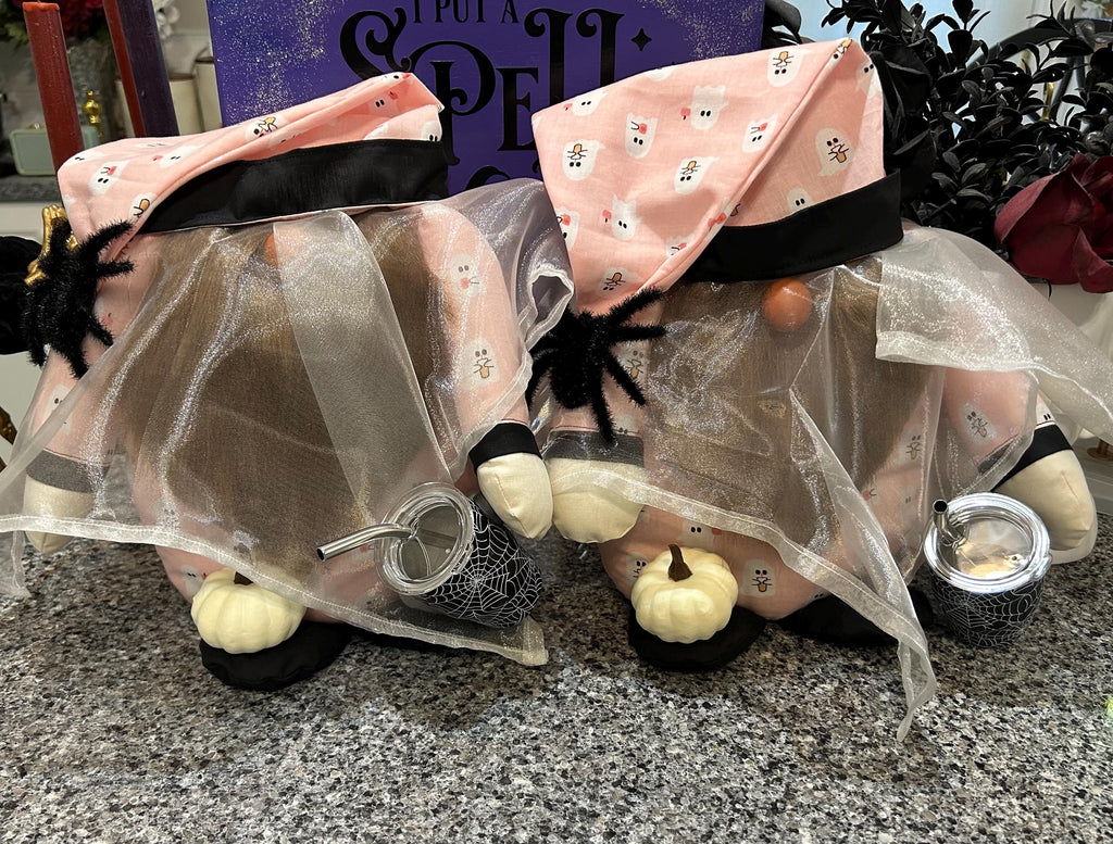 Coffee Before Haunting Gnomes – Halloween Ghost Coffee Gnome Decor