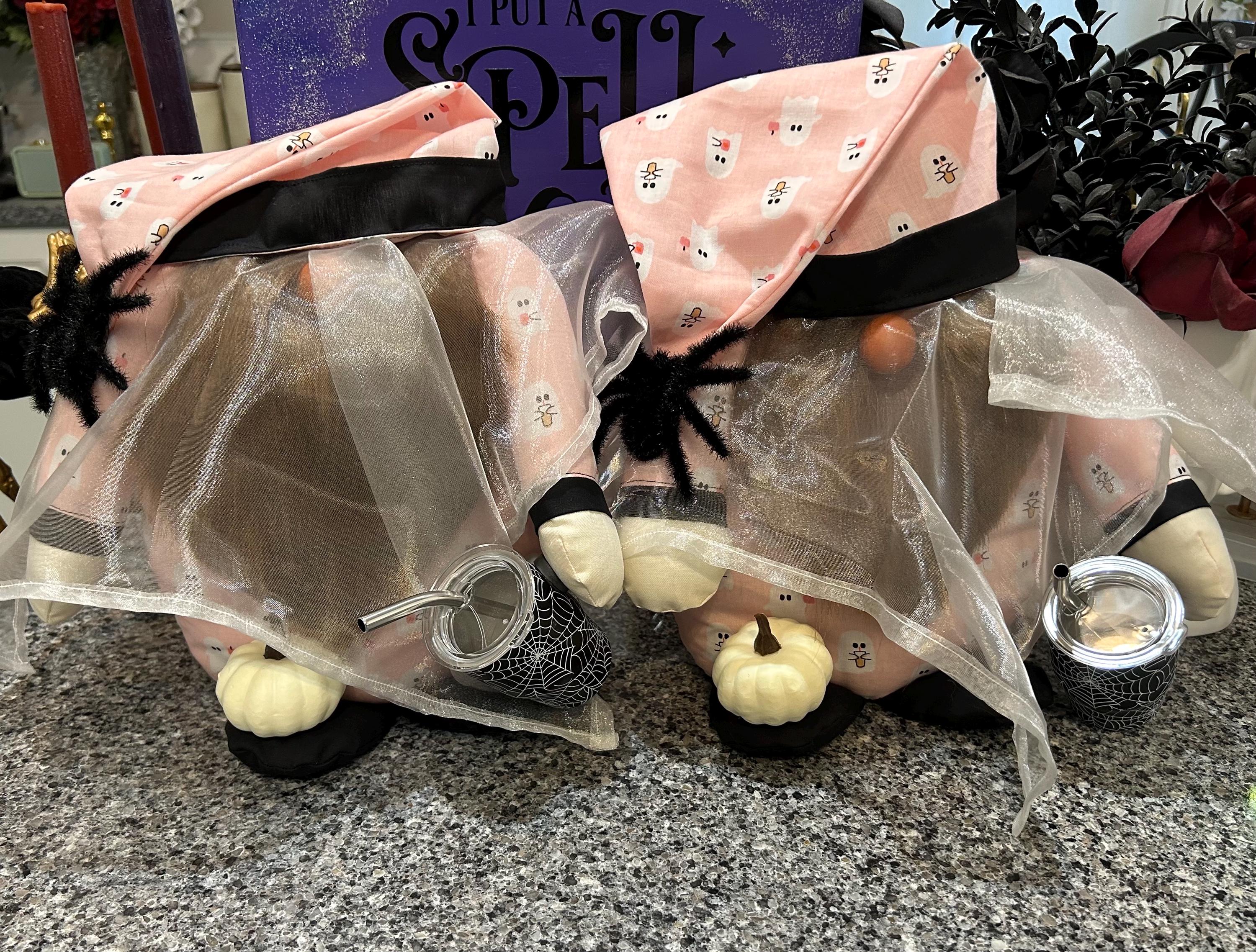 Coffee Before Haunting Gnomes – Halloween Ghost Coffee Gnome Decor