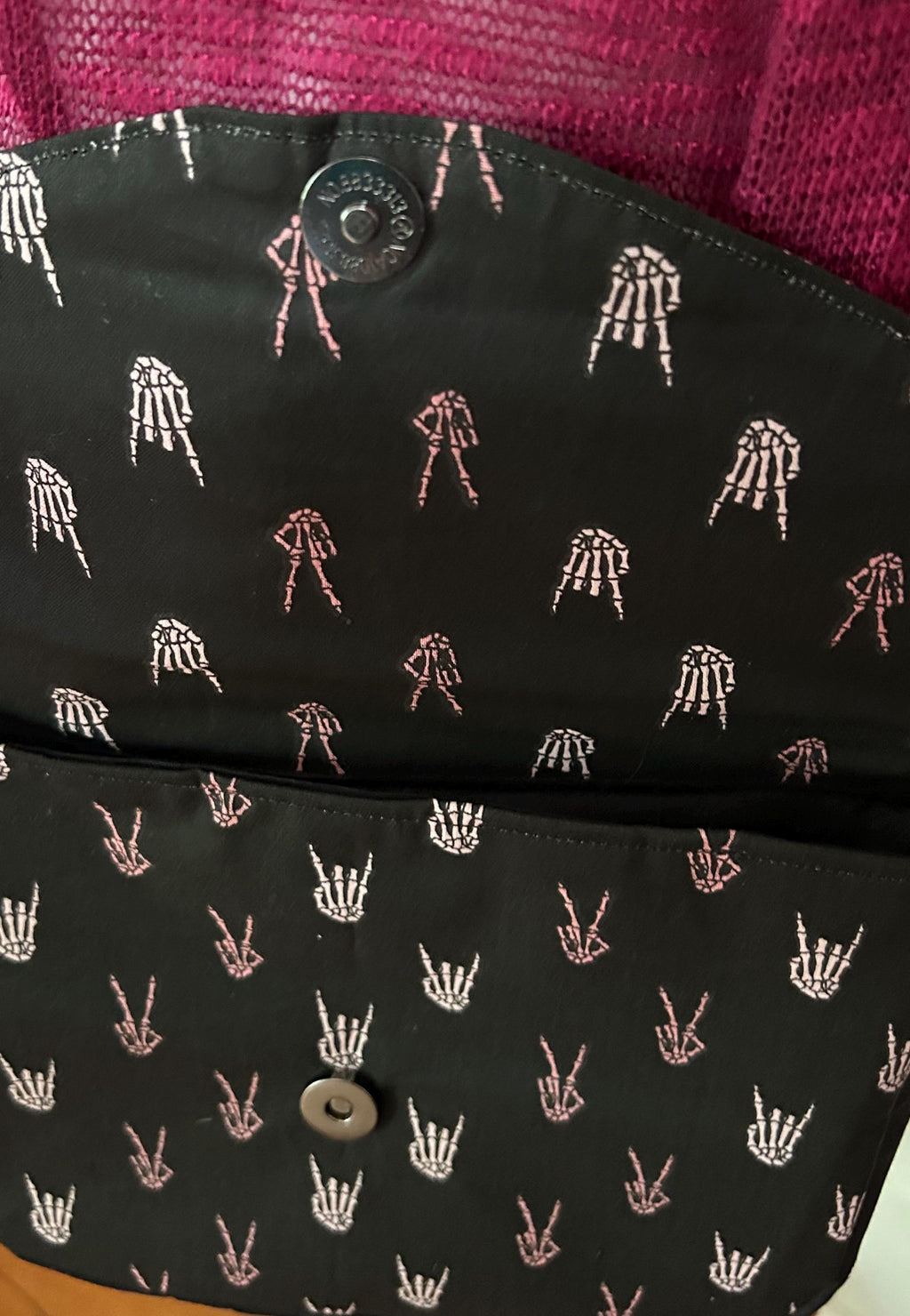 Rock Out with Your Bones Out Crossbody – Skeleton Hands Punk/Goth Purse