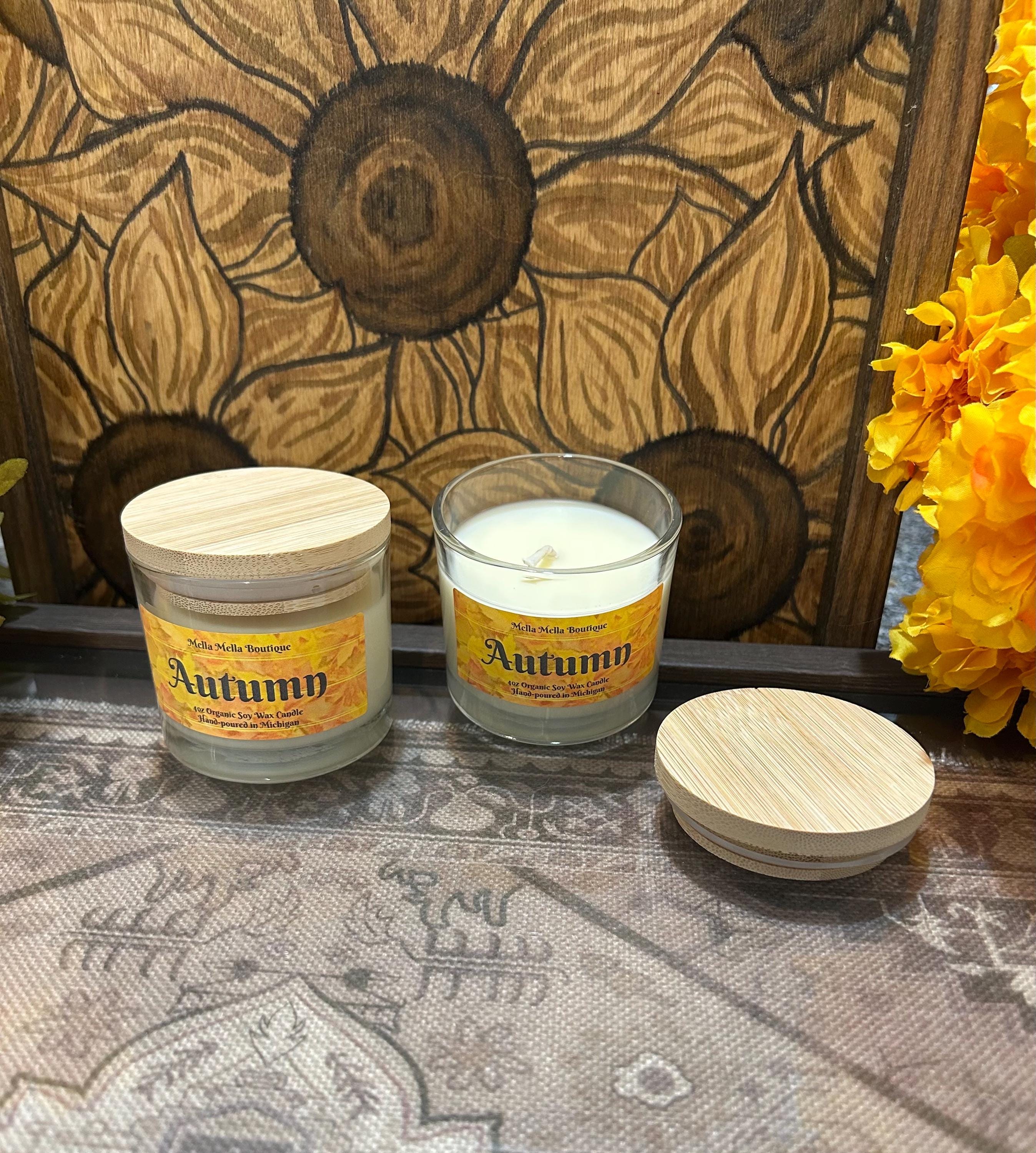 Autumn Scent Collection – Soy Candles, Wax Melts & Car Diffuser with Orange, Vanilla & Clove