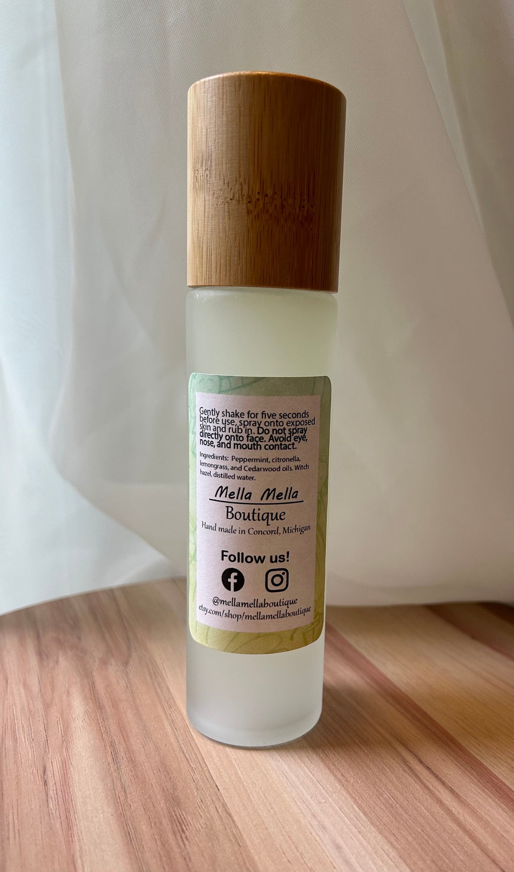 Natural Insect Repellent Spray – Peppermint, Citronella & Lemongrass