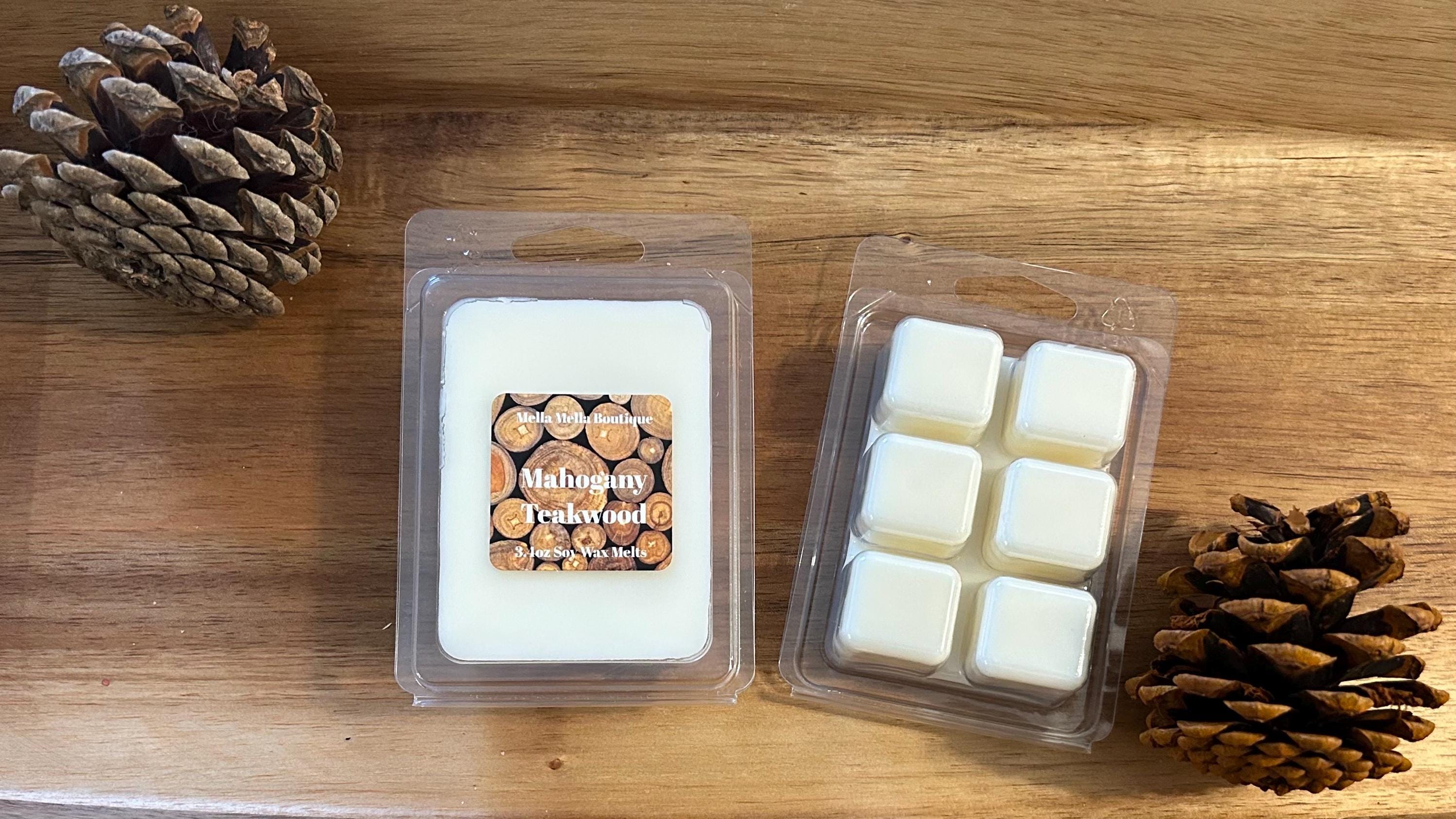 Mahogany Teakwood Wax Melts – Organic Soy Wax, 3.4 oz