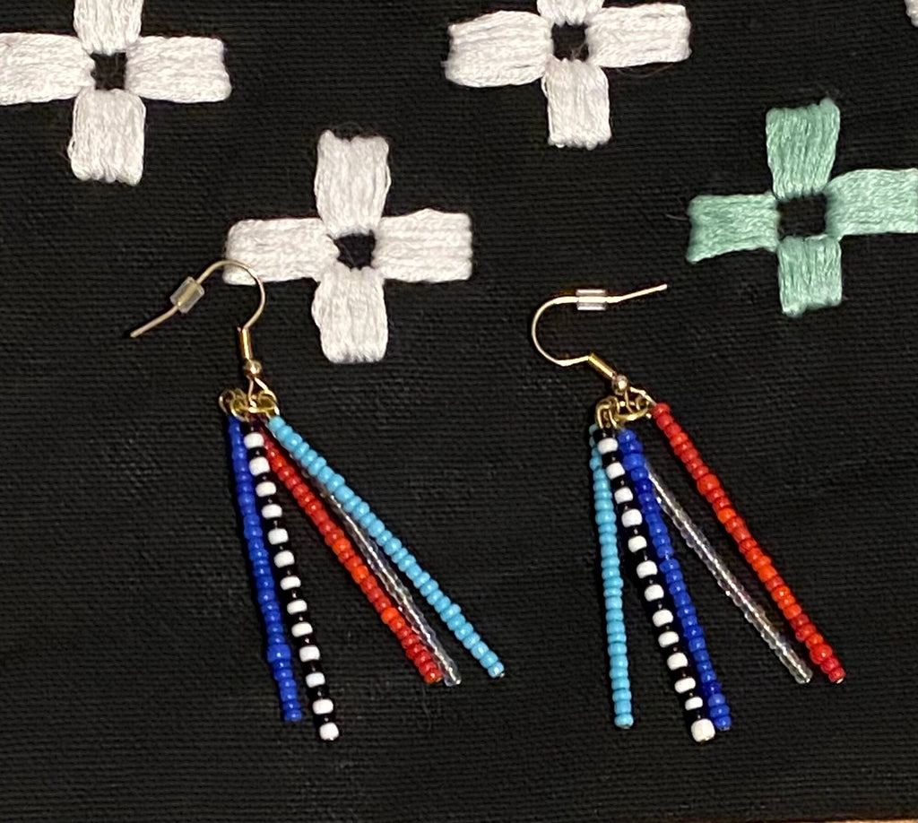 Seed Bead Dangles – Colorful Boho Beaded Earrings (Nickel-Free)