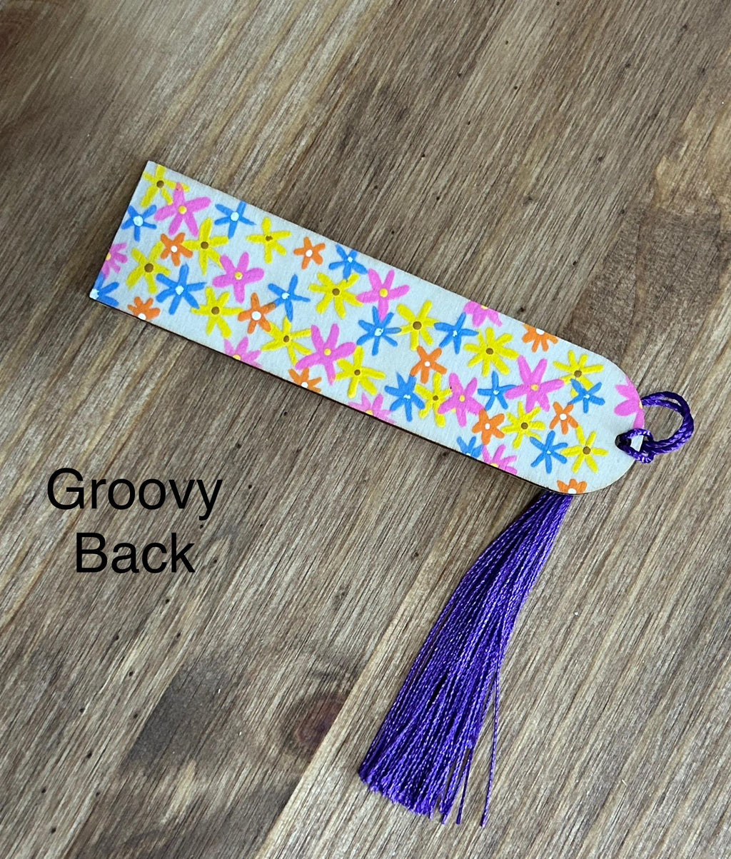 Hand Painted Wooden Bookmarks – Whimsical & Floral Designs with Tassels