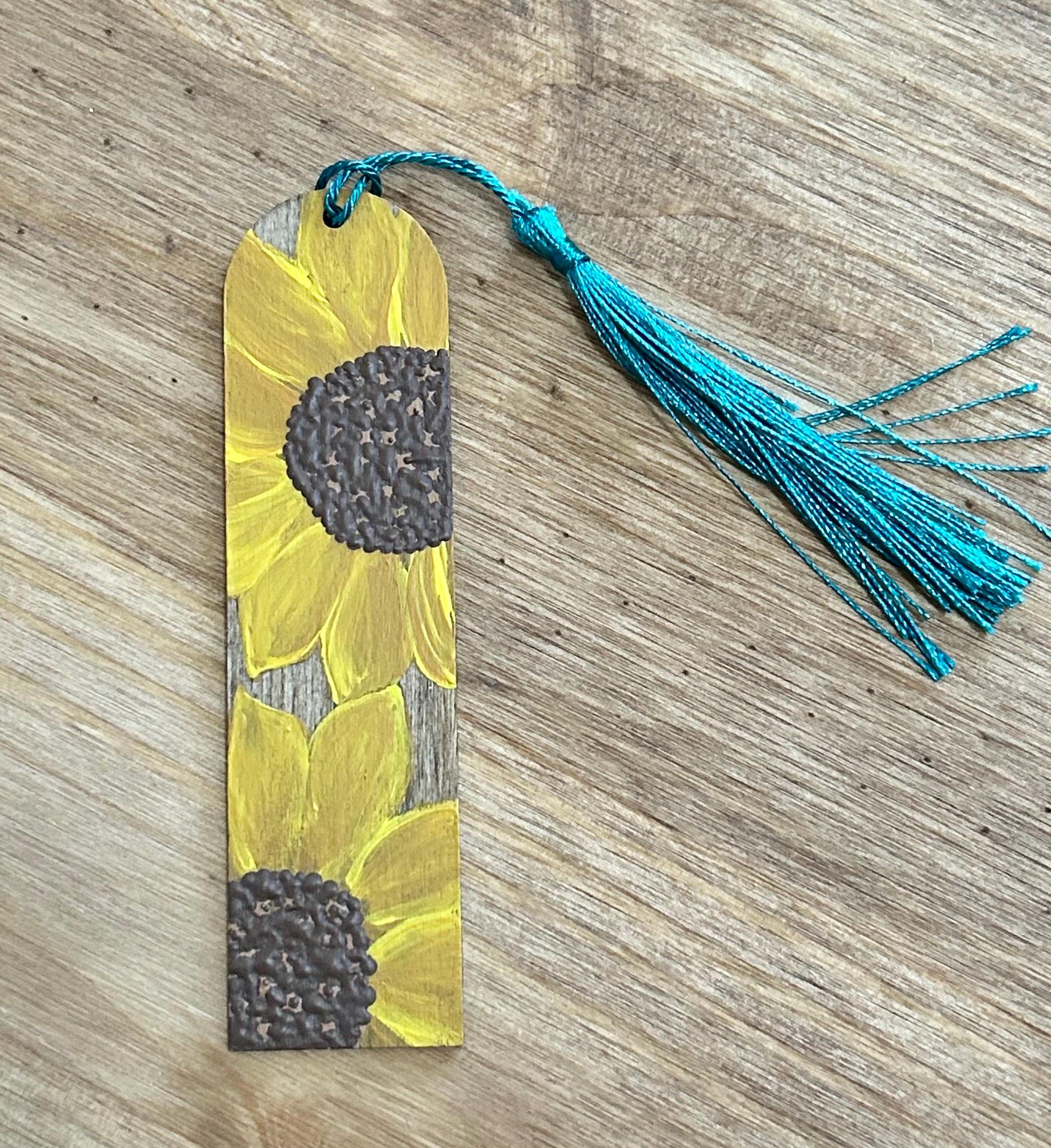 Hand Painted Wooden Bookmarks – Whimsical & Floral Designs with Tassels