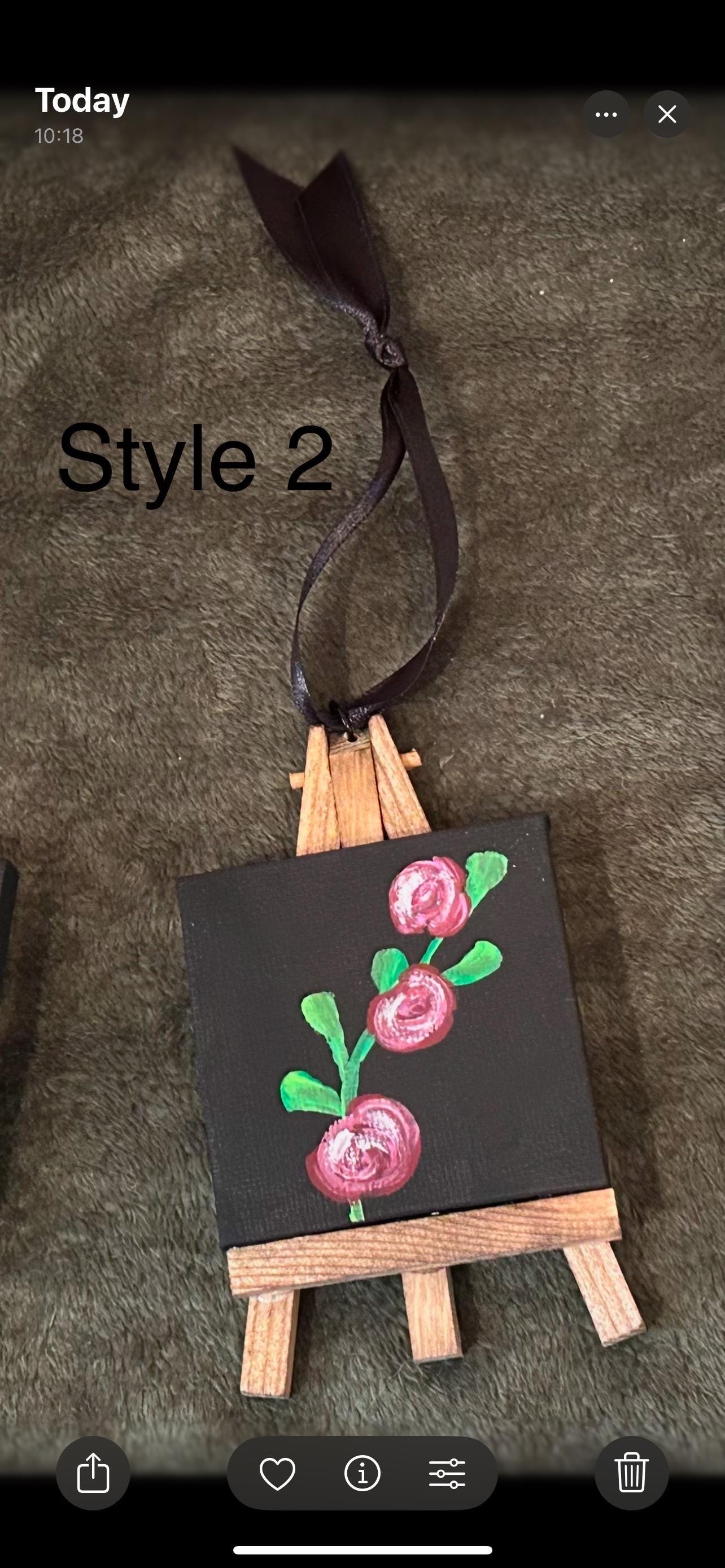 Hand-Painted Canvas & Easel Ornaments – Floral & Abstract Holiday Art