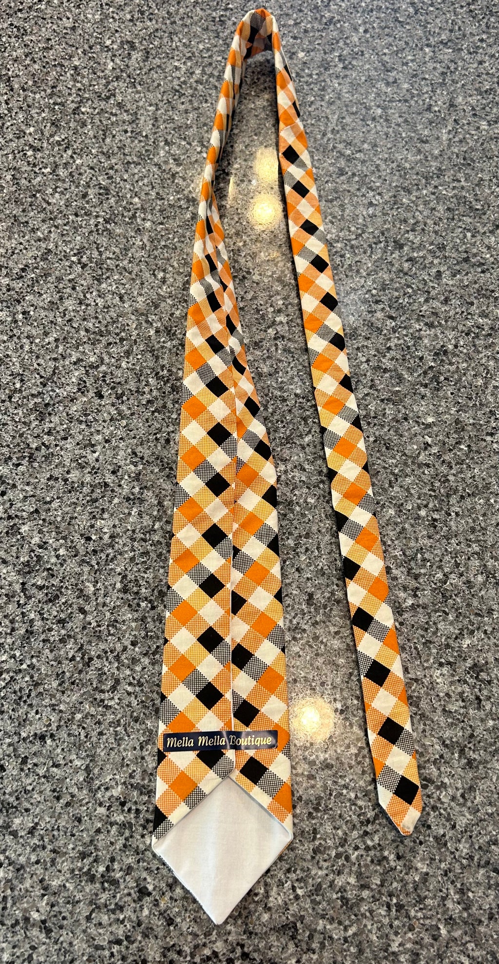 Twisted Plaid Necktie – Purple, Black & Green Cotton Plaid Tie