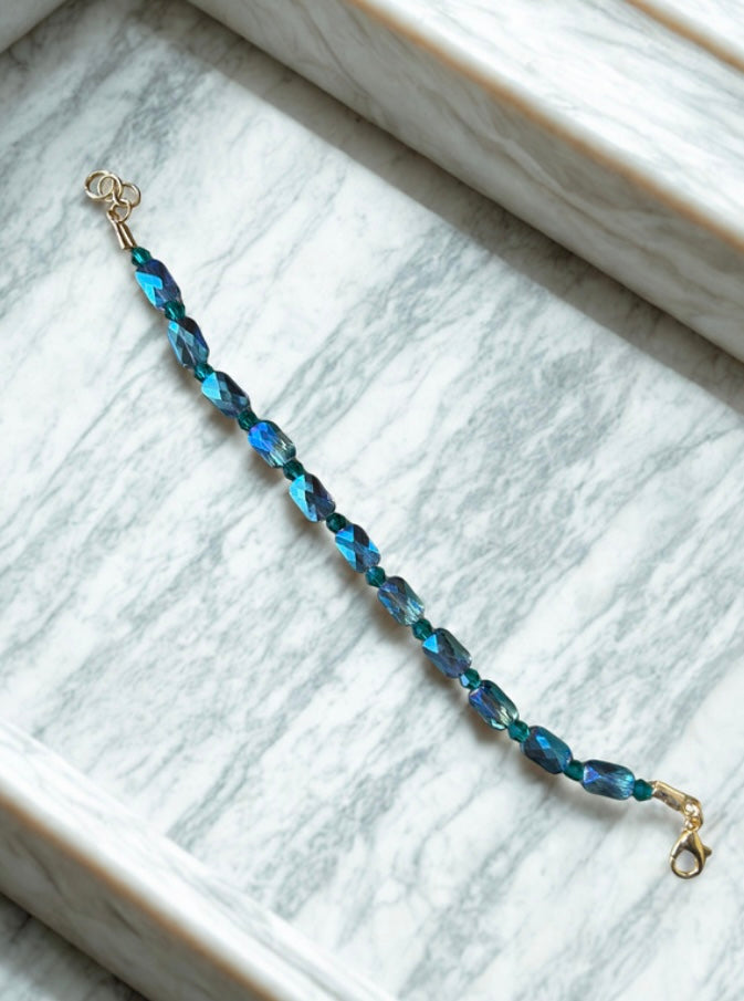 Green Facet Bracelet