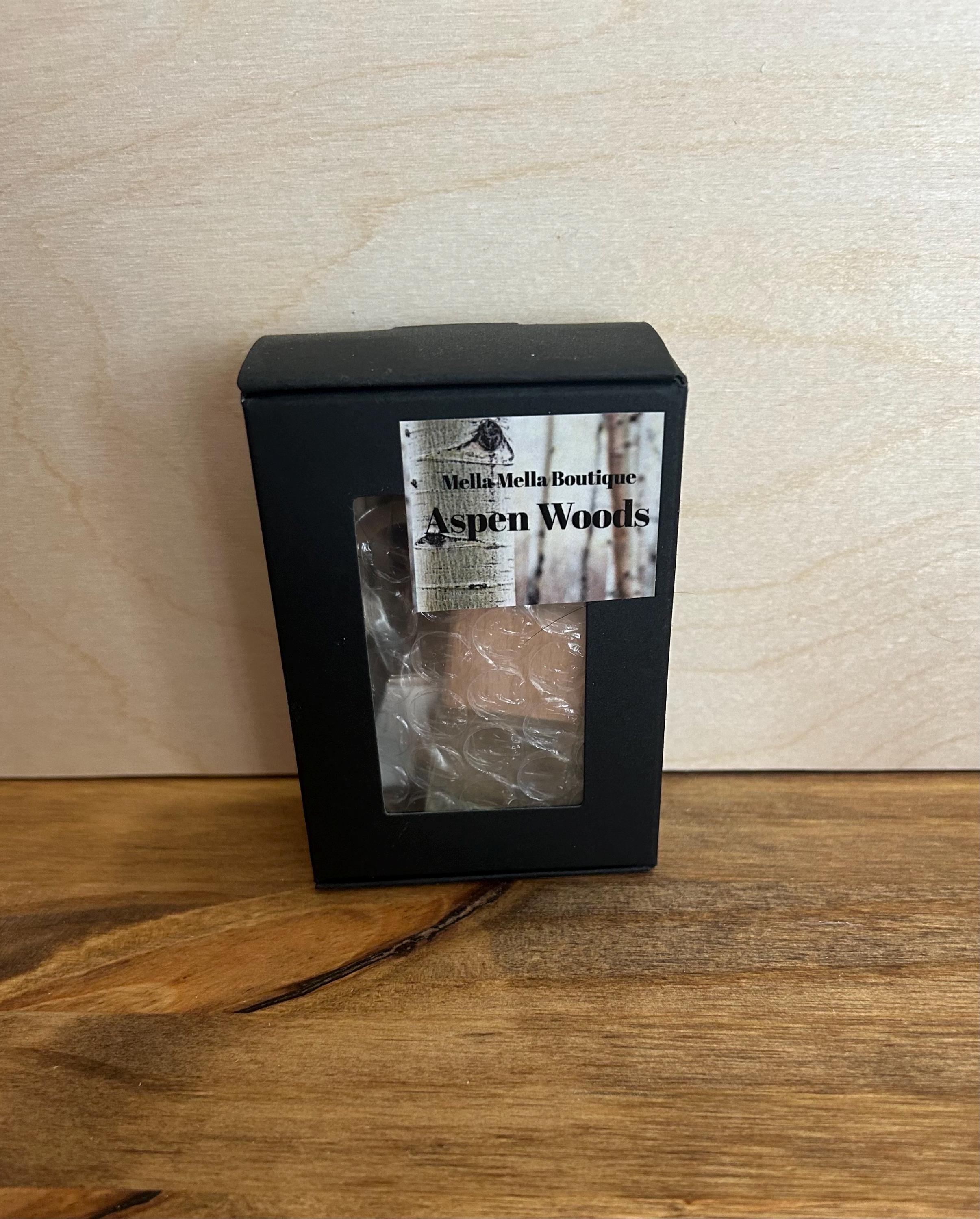 Aspen Woods Home Fragrance – Soy Candle, Wax Melts & Car Diffuser (Patchouli, Jasmine & Amber)