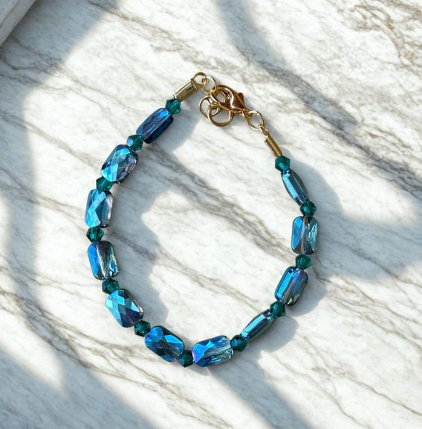 Green Facet Bracelet