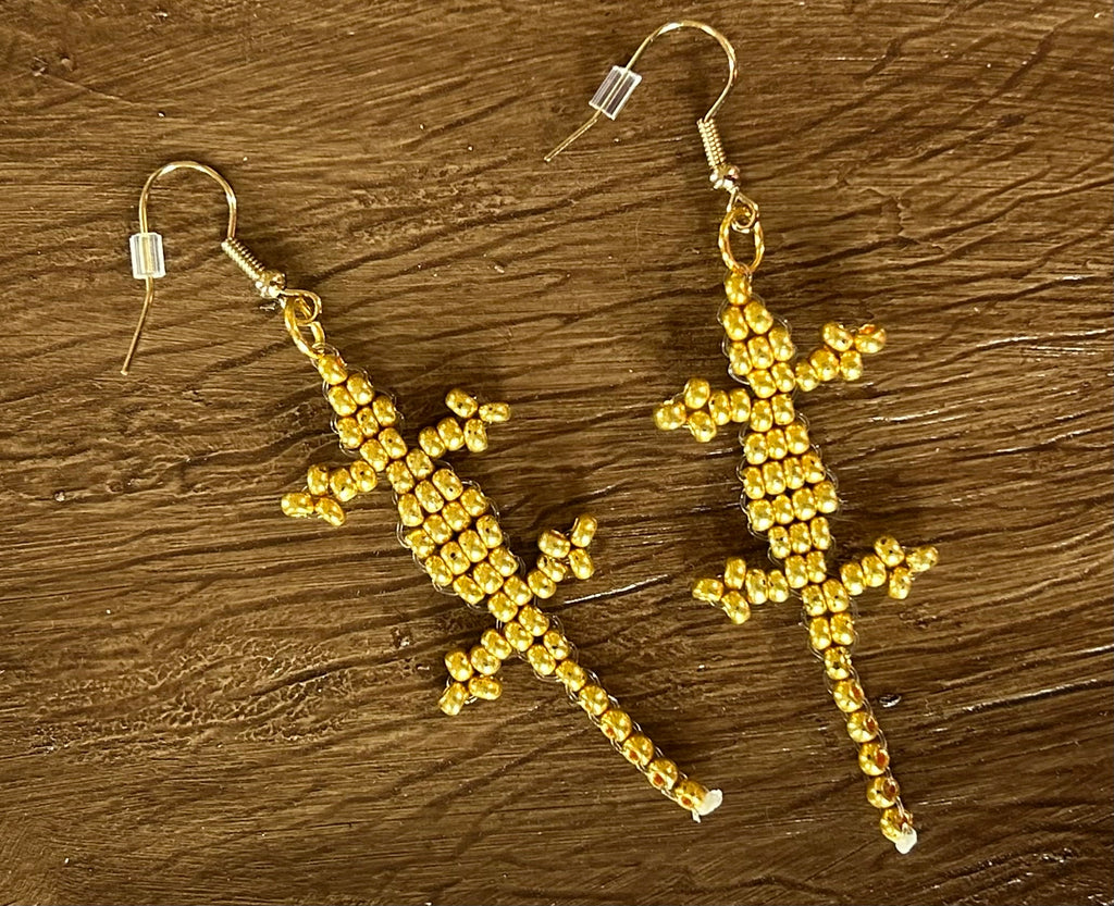 Gecko Beaded Earrings