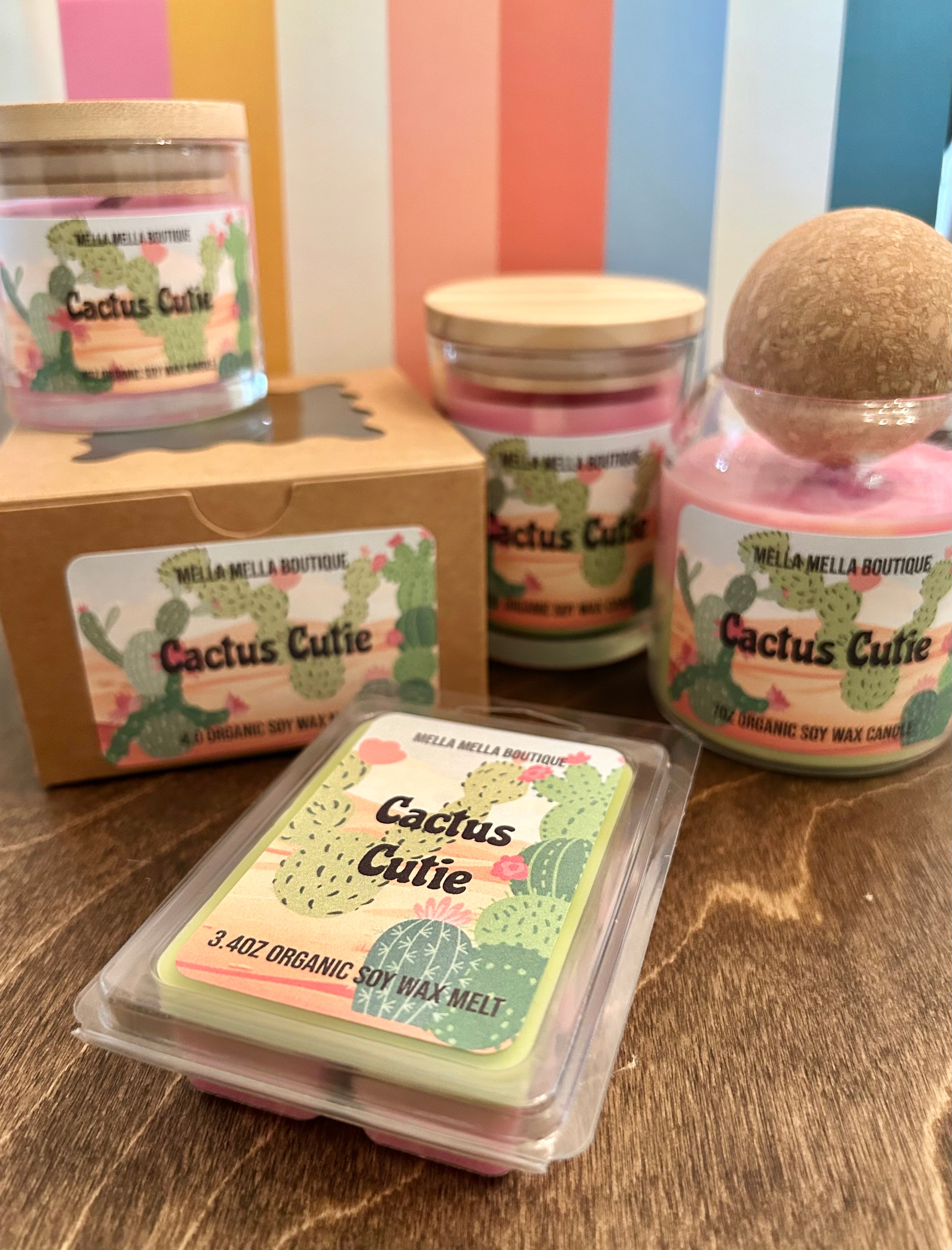 Cactus Blossom Scent Collection – Fresh Cactus Blossom Inspired Soy Wax Candles, Melts